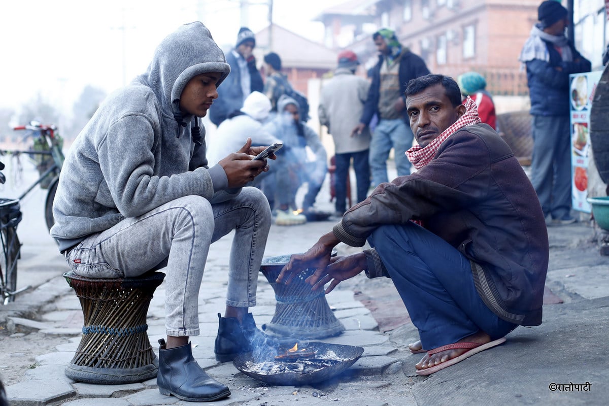 काठमाडौँमा जाडो बढेपछि…