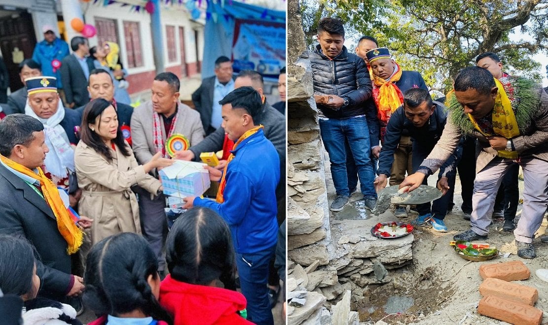 एकै दिन मन्त्री लामाद्वारा ३ योजना शिलान्यास