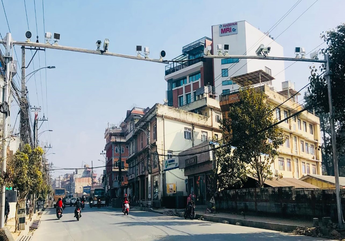 काठमाडौंमा एआई फिचरका सिसिटिभी क्यामरा जडान