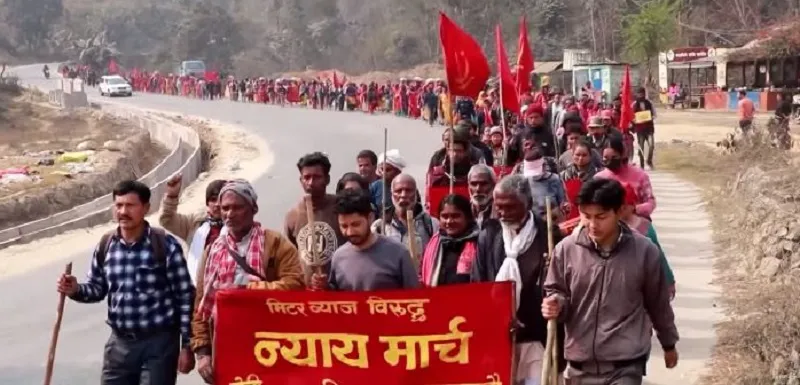 पैदल यात्रामा रहेका मिटरब्याज पीडितहरु आज काठमाडौं छिर्ने तयारीमा
