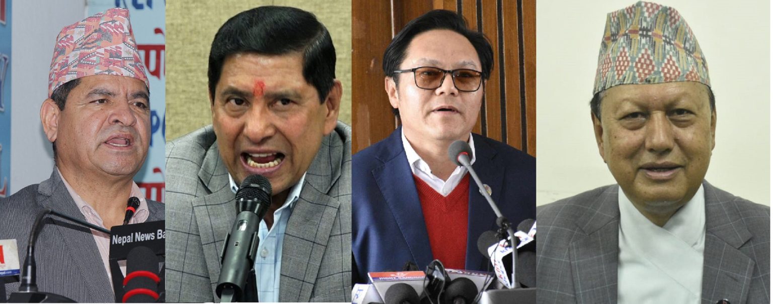 एमालेको निशानीमा मन्त्रीहरु ज्वाला, किराती, श्रेष्ठ र बस्नेत