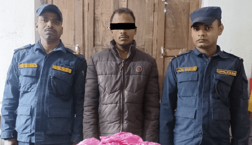 रौतहटमा ४ किलो गाँजासहित १ जना पक्राउ