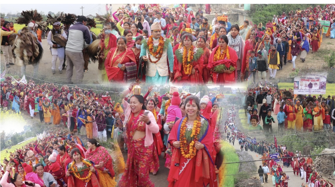 दाङमा धर्ती माताको कलश यात्रामा यस्तो अचम्मै देखियो, पुरै गाउनै उर्लेर आयो हेर्नुस झाक्री देखि मयुर नाचसम्मले सबैलाई चकित पारे