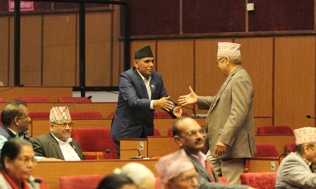 मनोनीत सांसद वामदेवले गरे दाहालका पक्षमा मतदान