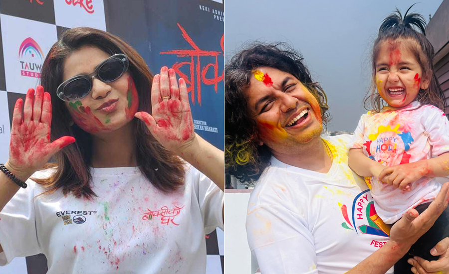 यसरी मनाए कलाकारले  होली