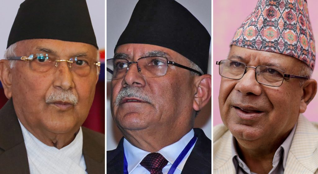 ओलीसँग प्रचण्ड मिल्दा रिसाए माधव नेपाल