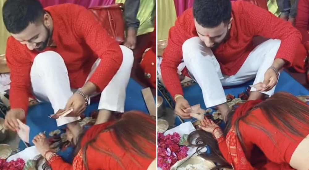 दासताको प्रदर्शन : यसरी एलिनालाई श्रीमानले २ मिनेटसम्म खुट्टा ढोगाएको भिडियोले सामाजिक सञ्जालमा छेडियो बहस