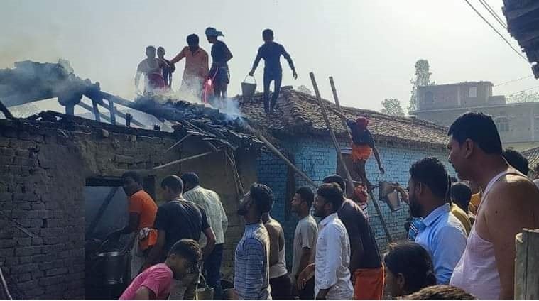 खाना पकाउने क्रममा यसरी भयो आगलागी