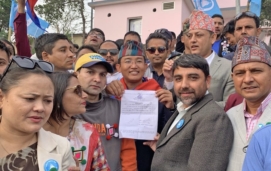 इलाममा रास्वपा उम्मेदवार मिलन लिम्बुले दर्ता गराए मनोनयन