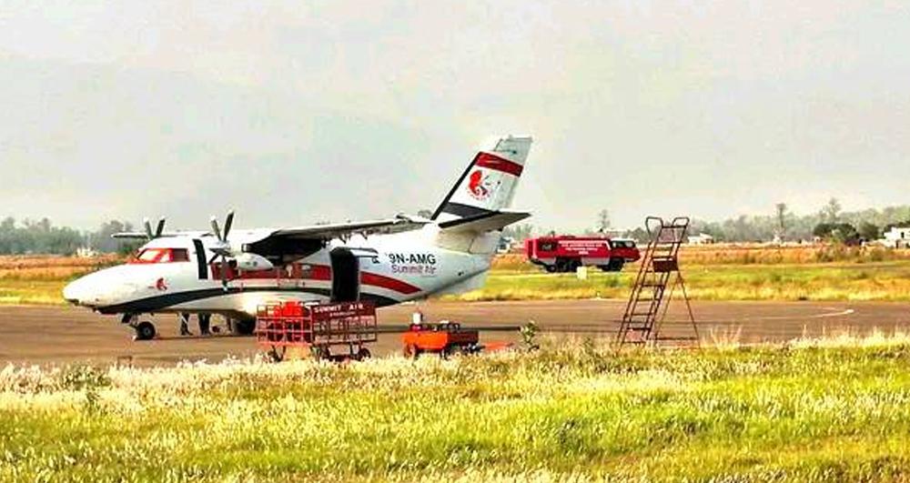 ठूलो दुर्घटनाबाट जोगियो समिट एअरको जहाज
