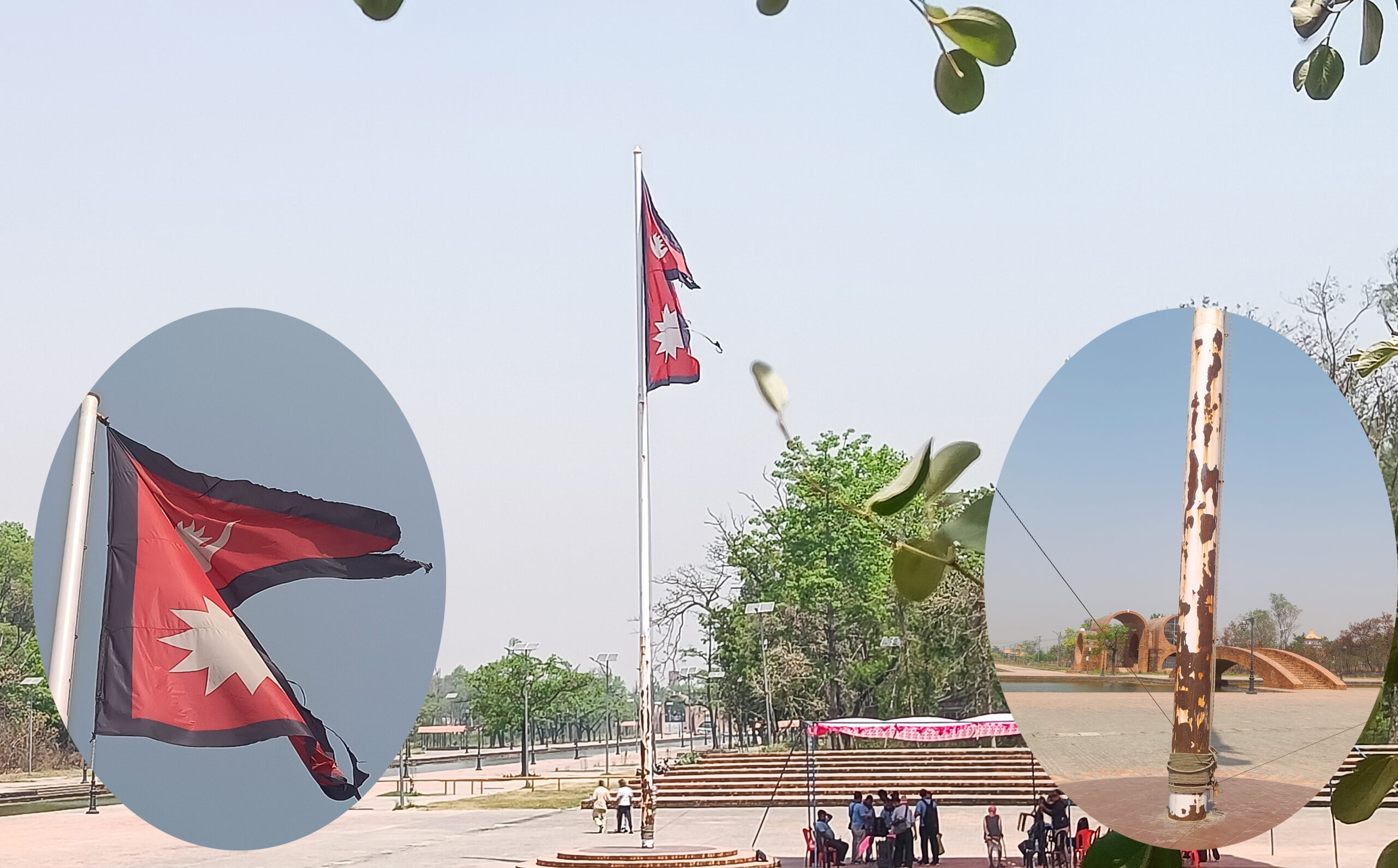 लुम्बिनीमा नेपालको झण्डाको अवस्था !