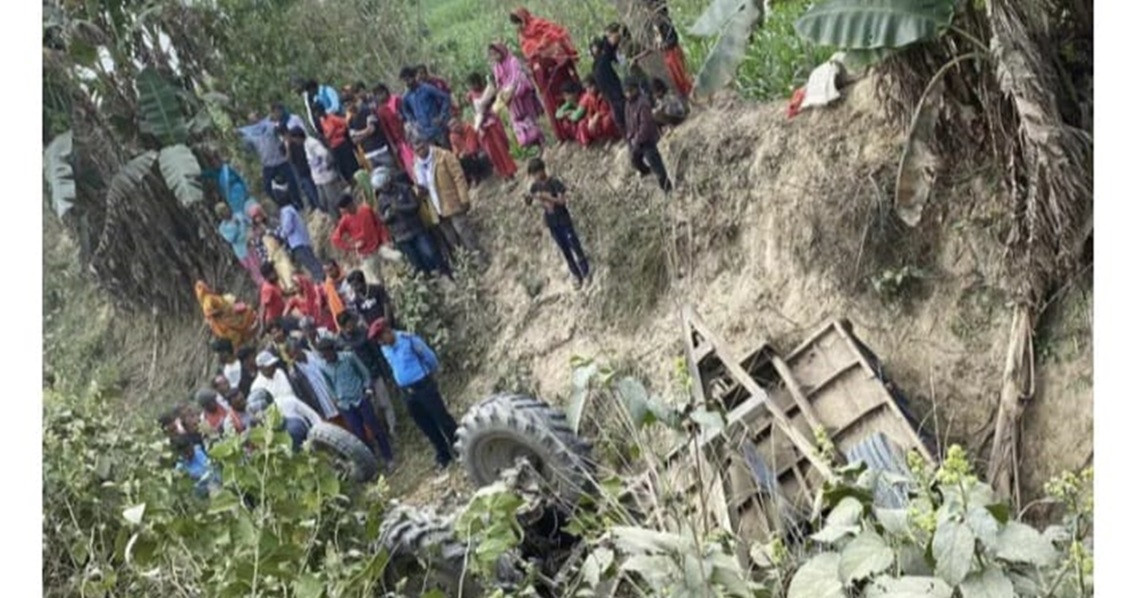 ट्याक्टर दुर्घटना हुँदा १ जनाको मृत्यु, ६ घाइते