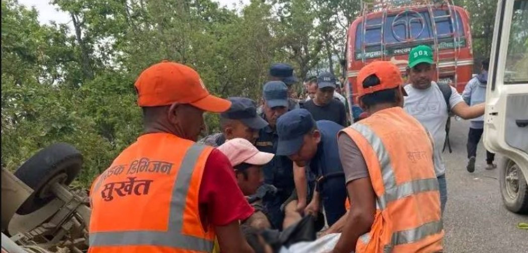 सुर्खेत बस दुर्घटनामा मृतक दुवै जनाको भयो सनाखत