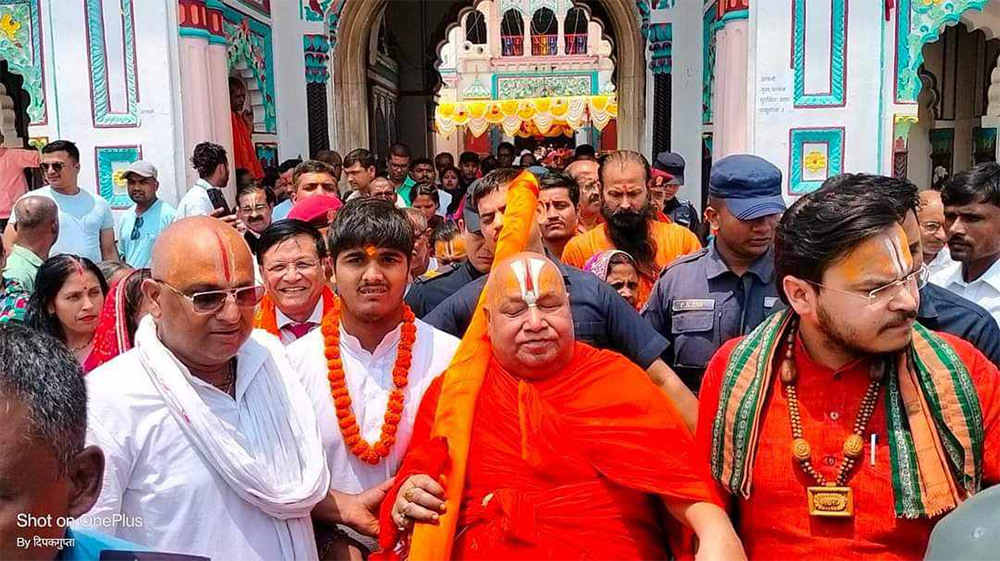 जनकपुरधाम आइपुगेका भारतीय धर्मगुरु रामभद्राचार्यले भने- यो पटक भारत हिन्दू राष्ट्र कायम हुन्छ