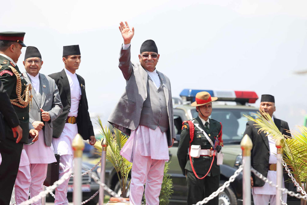 प्रधानमन्त्री प्रचण्ड भारत प्रस्थान