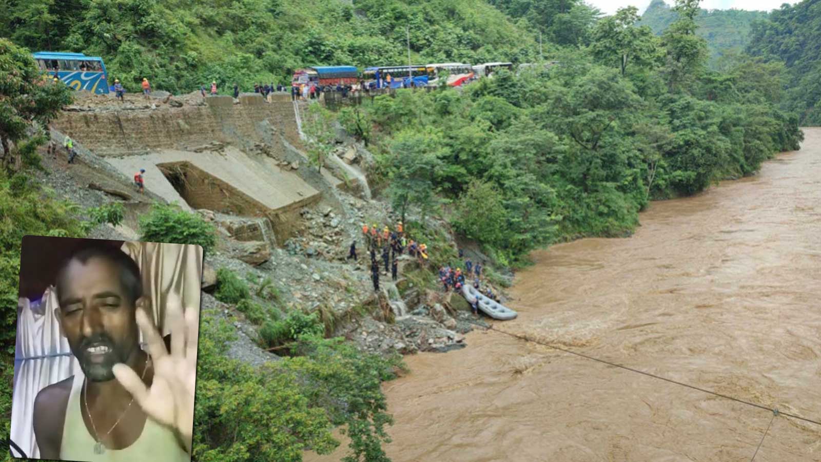 बस पुर्न थालेपछि ३ जना यात्रुले झ्लाबाट यसरी ज्यान बचाए