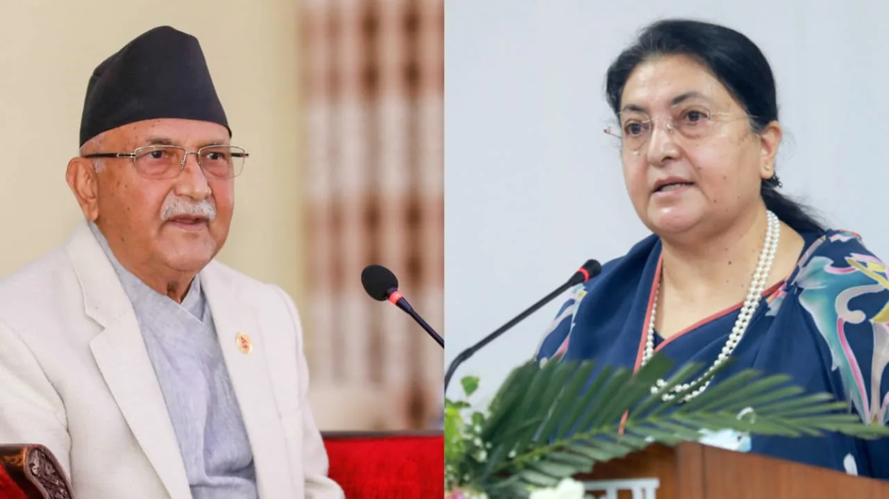 मन्त्रीको नाम टुंग्याउनुअघि पूर्वराष्ट्रपति भण्डारी भेट्न पुगे नवनियुक्त प्रधानमन्त्री ओली