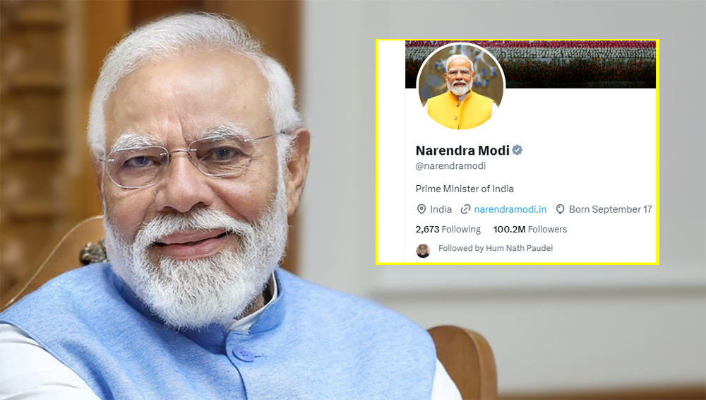 एक्समा विश्वकै बढी फलो गरिने नेता बने नरेन्द्र मोदी