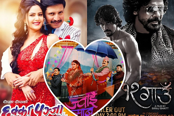 फूलपातीदेखि प्रदर्शनमा आउन लागेको‘ छक्कापञ्जा ५’, ‘१२ गाउँ’ र ‘ज्वाइँ साब’मध्ये कसलाई कति शो ?