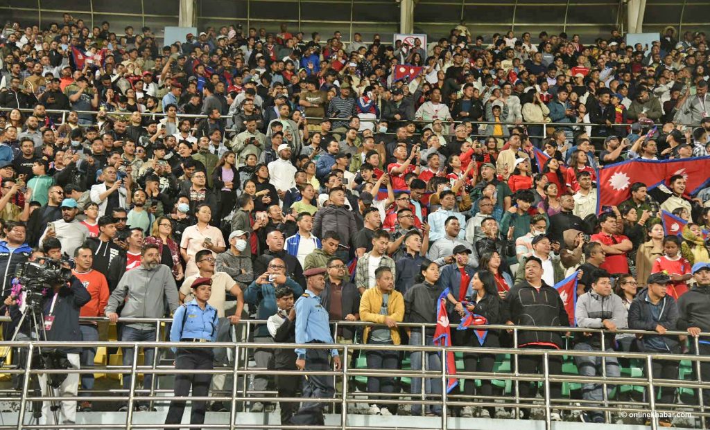नेपाल र भारतको सेमिफाइनल खेल हेर्न रंगशालामा १८ हजार बढी उपस्थित