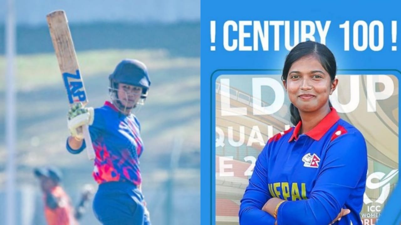 अन्तर्राष्ट्रिय महिला क्रिकेटमा शतक हान्ने दोस्रो नेपाली ब्याटर बनिन् पूजा महतो