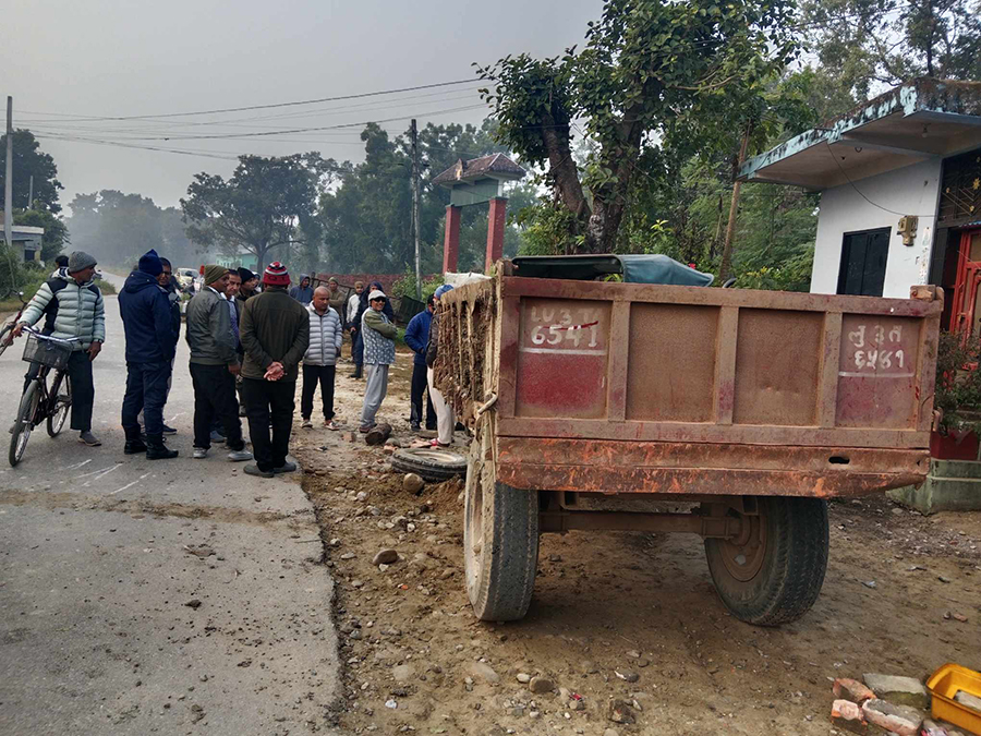 ट्याक्टर दुर्घटना हुँदा चालकको मृत्यु