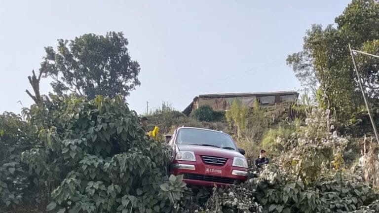 छहरे टोखा सडकखण्डमा कार दुर्घटना