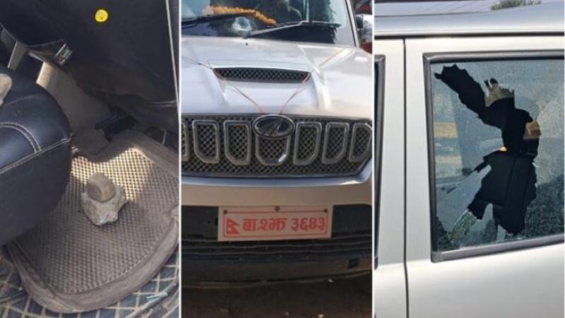 आफूलाई चढ्न नदिएको भन्दै उपाध्यक्षले गरिन सरकारी गाडीमा तोडफोड