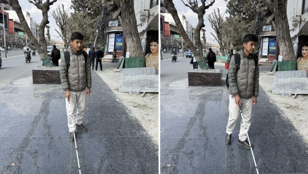 ग्रेनाइटमा हिंडेका दृष्टिविहीन युवाले बालेनलाई भने- सडकपेटीमै रुमलिने खतरा भयो मेयरसाब !