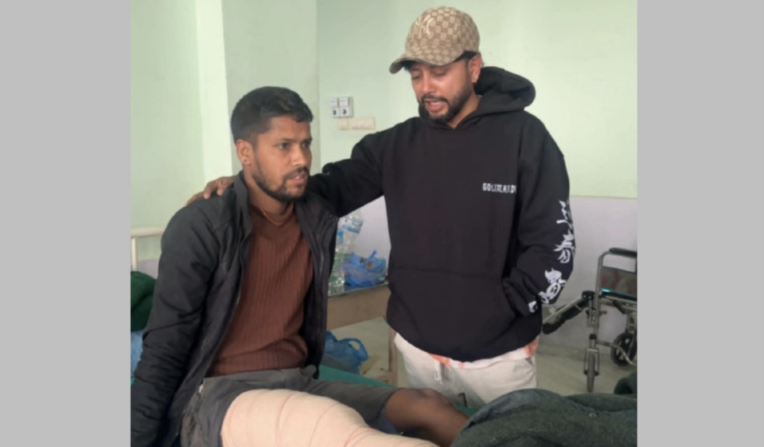 कन्सर्टका घाइते भएकालाई भेट्न अस्पताल पुगे दुर्गेश, ३ महिनाको खर्च ब्यहोर्ने