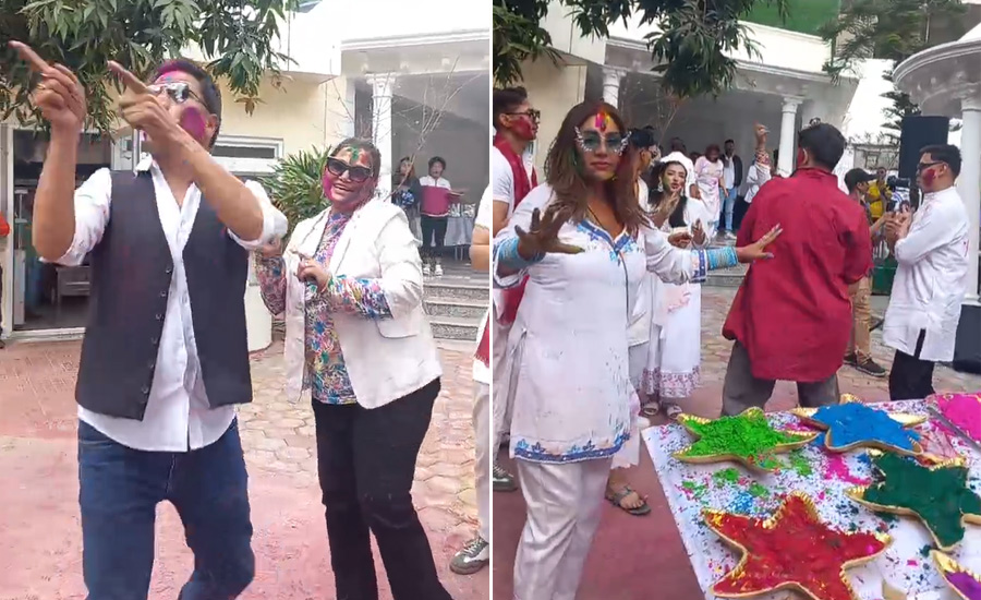 यस्तो रह्यो करिश्माको गोदावरी निवासमा कलाकारको होली