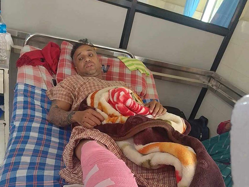 कलाकार गोकुल सुवेदी दुर्घटनामा घाईते