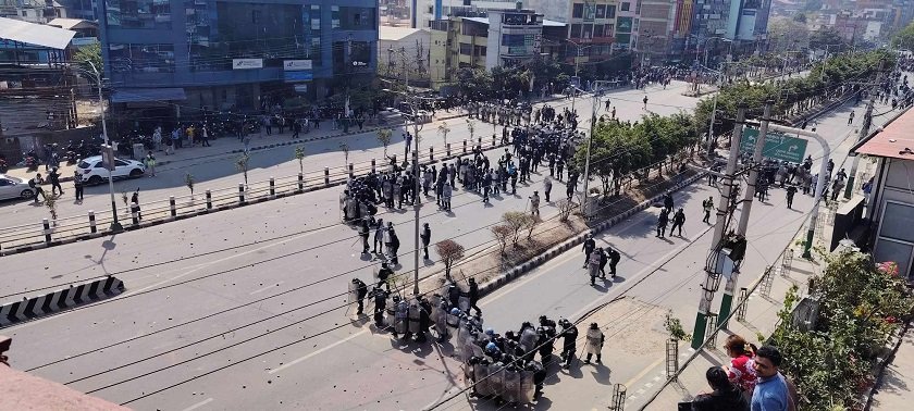 शान्तिनगरमा ढलेका व्यक्ति प्रदर्शनकारी नभएको प्रहरीको दाबी