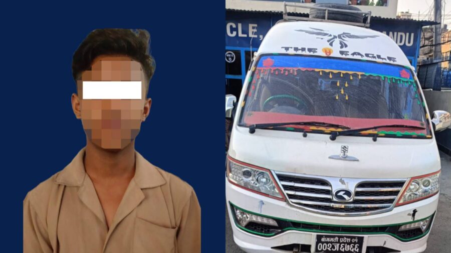 काठमाडौँबाट चोरी भएको माइक्रोबस धादिङमा भेटिएपछि…