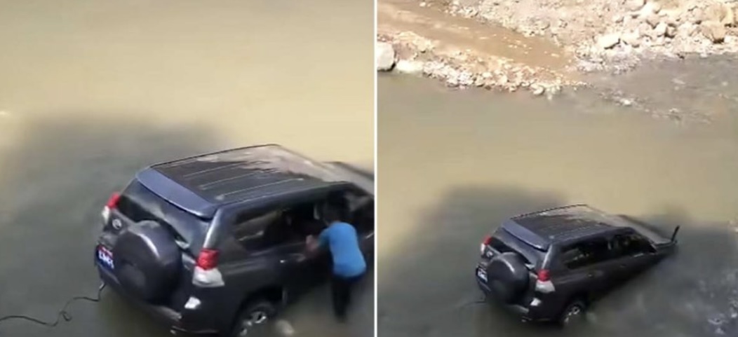 यसरी मेलम्ची खोलामा फस्यो भूमिमन्त्री अधिकारी सवार गाडी