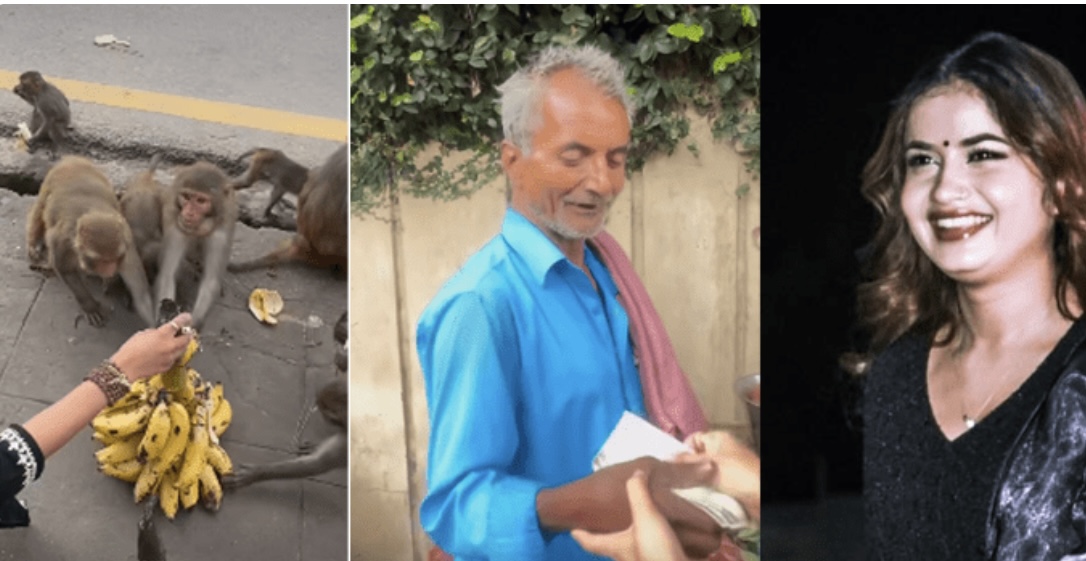 गायिका एलिना चौहानले जन्मदिनमा दिए  बाँदरलाई केरादेखि मेहनतीलाई हजारका नोटसम्म