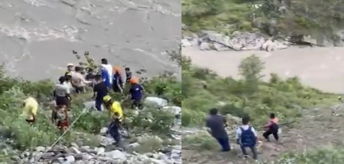 नदीमा बस खस्यो: एकको मृत्यु, १० जना बेपत्ता