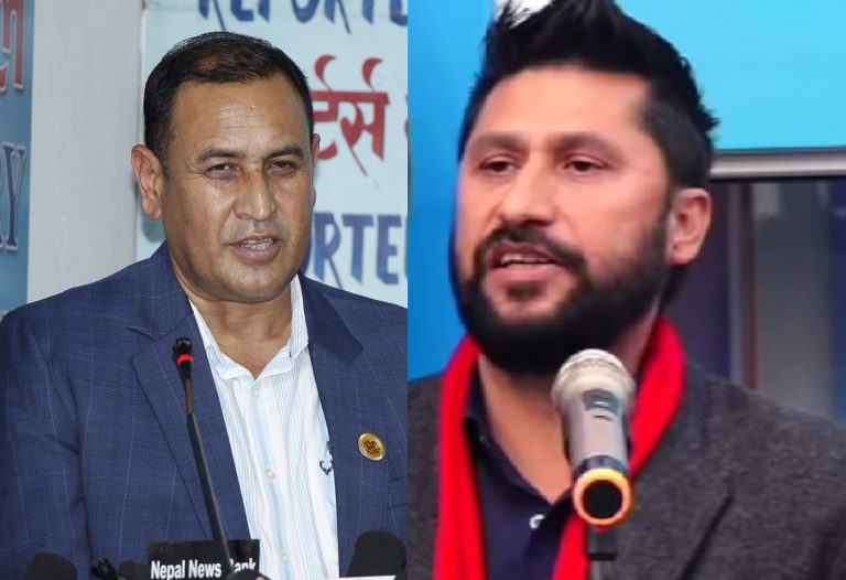 रवि लामिछानेलक्षित टिप्पणी गर्दै खतिवडाले भने,‘ जेलमा परेको छु, सहयोग गर्नुस् भनेर चन्दा उठाउन थाले’