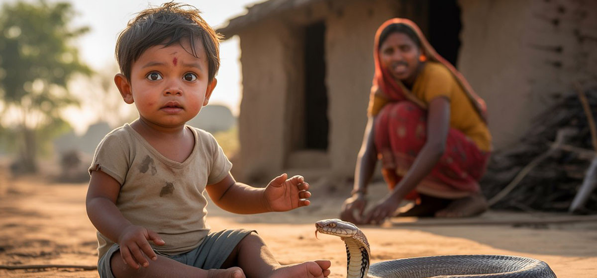 अनौठो घटना : बालकको टोकाइबाट कोब्राको मृत्यु
