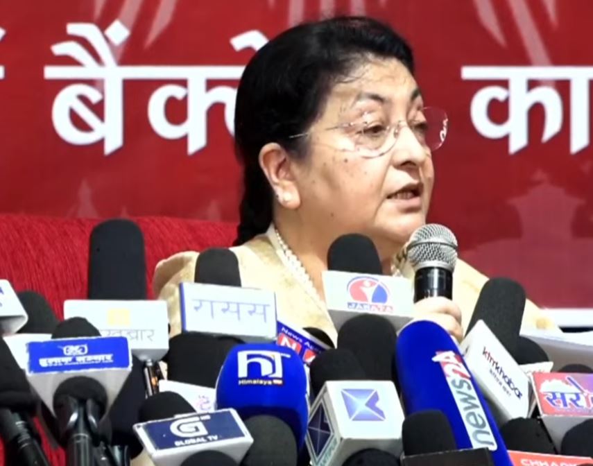 मेरो पार्टी सदस्यता नवीकरण भइसक्यो, यसमा विवादमा पार्नुपर्ने विषय नै होइनः पूर्व राष्ट्रपति भण्डारी
