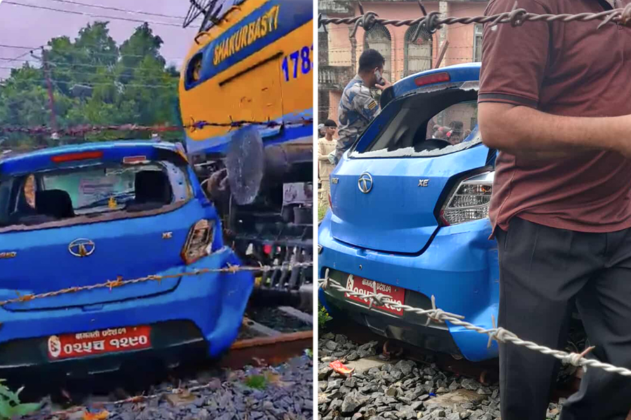 जनकपुरमा रेल र कार ठोक्किएपछि…