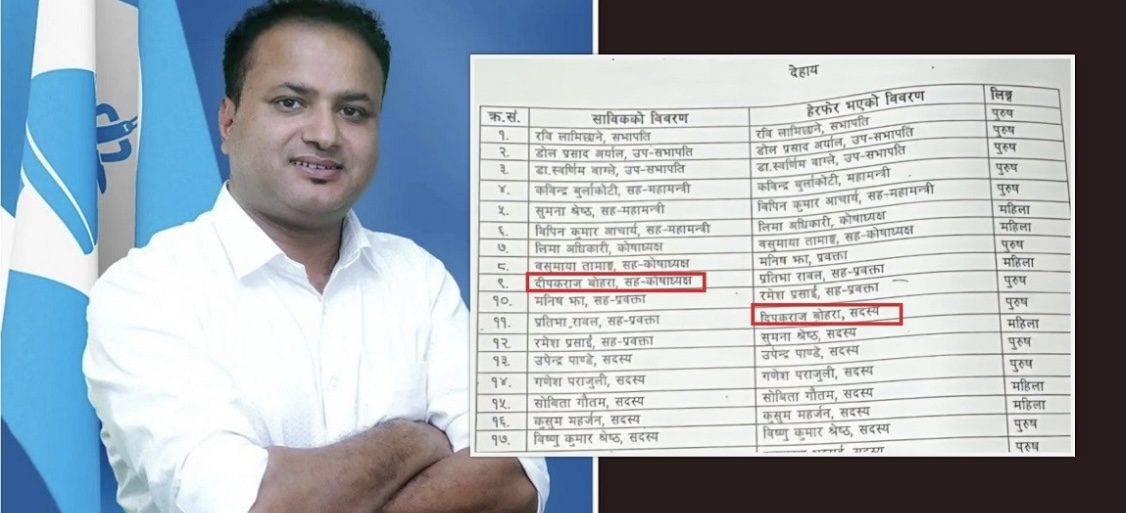 दीपक बोहरालाई रास्वपाले सह-कोषाध्यक्ष पदबाट हटायो