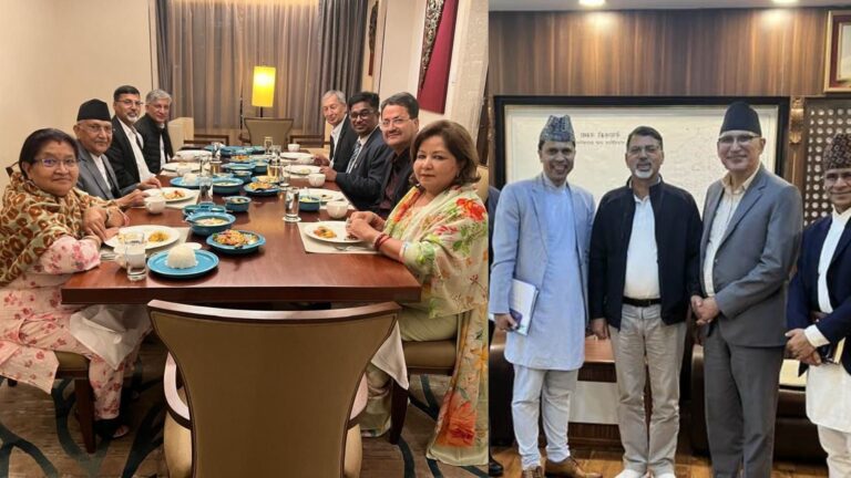 फेरि बिग्रियो प्रचण्ड–जनार्दन सम्बन्ध, बैंककमा ओलीसँग डिनर, सिंहदरबारमा विष्णु पौडेलसँग फोटो!