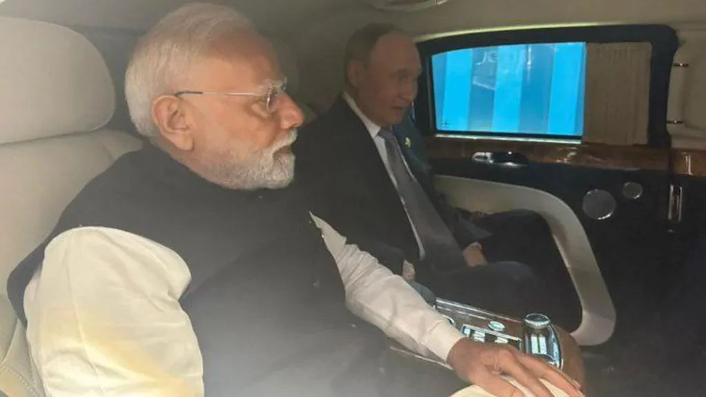 पुटिनको कारमा मोदीको ४५ मिनेट लामो वार्ता