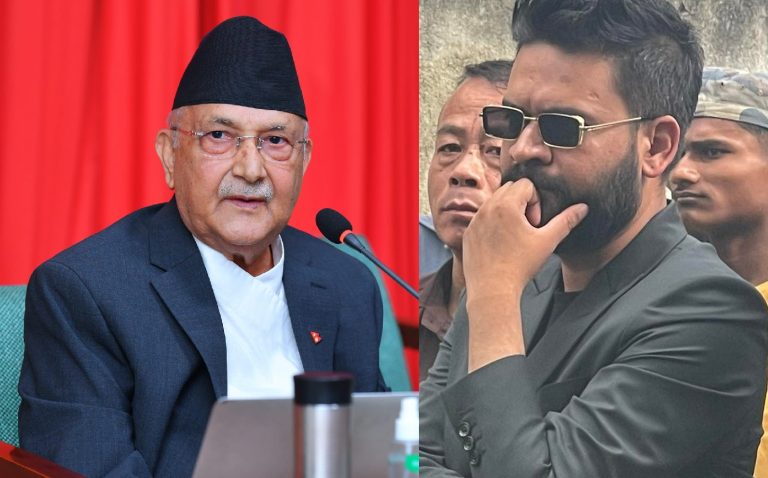 बालेन शाहलक्षित केपी ओलीको टिप्पणी : जो पहिल्यै नै भन्दै थिए त सिंहदरबार जलाउँछु भनेर..