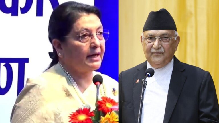 पूर्व राष्ट्रपति भण्डारीको सदस्यता नरोक्न र राजीनामा दिएर अभिभावकीय भूमिकामा बस्न ओलीमाथि दवाब बढ्दो