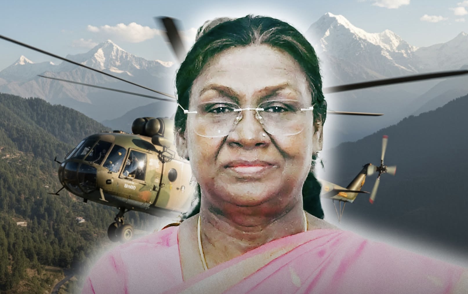 भारतीय राष्ट्रपति चढेको हेलिकप्टर अवतरणका क्रममा दुर्घटना