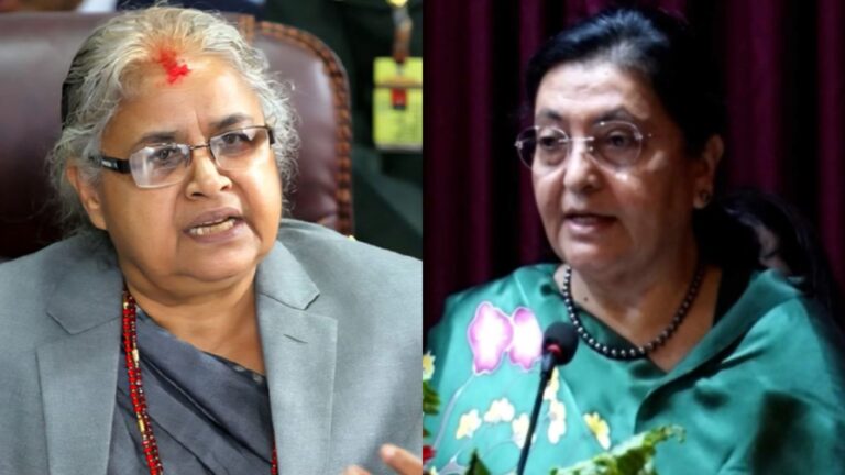 सिंहदरबार छिर्दै पूर्व राष्ट्रपति भण्डारी, प्रधानमन्त्री कार्कीसँग विशेष भेटवार्ता तय