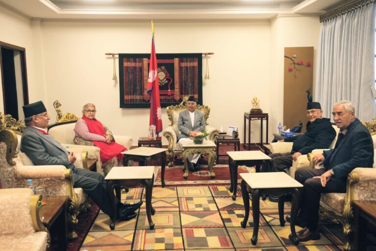 राष्ट्रपति, प्रधानमन्त्री र तीन शीर्ष नेताबीच के-के भयो छलफल ?