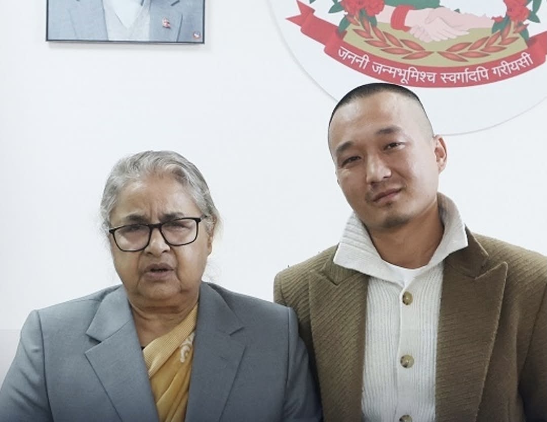 प्रधानमन्त्री सुशीला कार्की र जेनजी प्रतिनिधि सुदन गुरुङबीच  सिंहदरबारमा भेटवार्ता